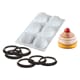 Silicone Mould Kit - 6 Tartlets - Mont Blanc - 30 x 17.5cm - Silikomart