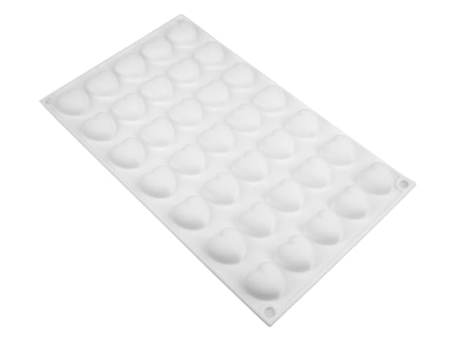 Silicone Mould for 35 Micro Rounded Hearts - 30 x 17,5cm - Silikomart