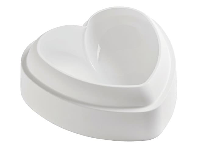 Rounded Heart Silicone Mould - Small rounded heart - 14 x 14cm - Silikomart