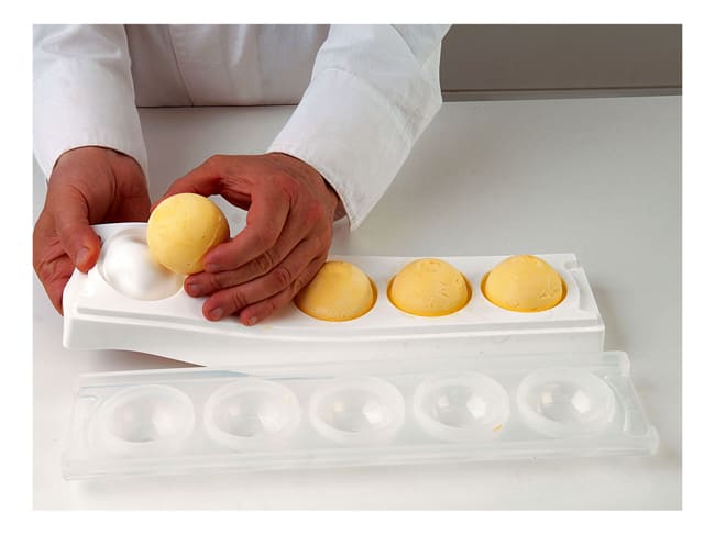 Professional 3D Flexible Silicone Mould - 5 Spheres - Ø 5.8cm - Silikomart