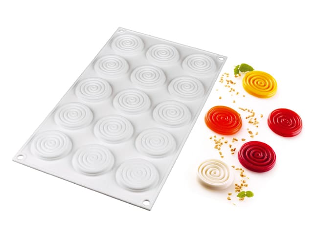 Silicone Mould - 15 Whirls - 30 x 17.5cm - Silikomart