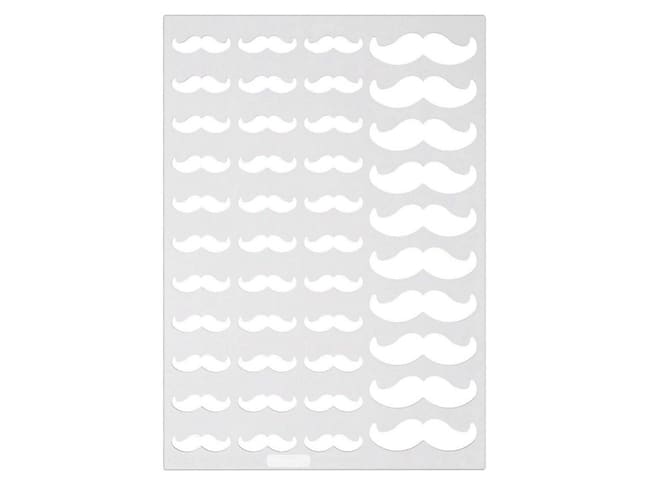 Silicone Chablon Stencil Mat (x 2) - 43 Mustaches - Silikomart