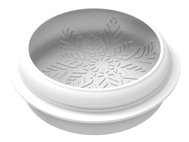 Snow flake Round Silicone Mould - Ø 17 x ht 5,5 cm - Silikomart