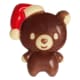 Printed Thermoformed Chocolate Mould - Christmas teddies - 3 x 3.6cm - Florensuc