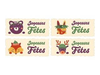 Festive Wafer Paper Banner Decorations