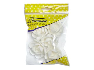 Organic Large White Roses (x 5)