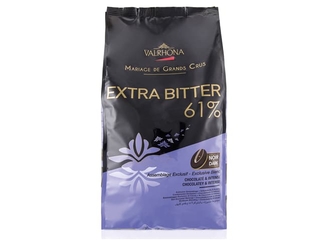 Extra Bitter Dark Chocolate Feves 61% - 500g - Valrhona