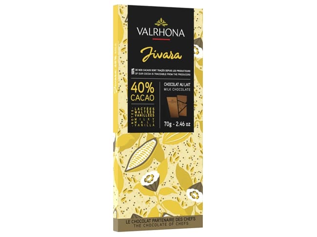 Jivara 40% Milk Chocolate Bar - 70g - Valrhona