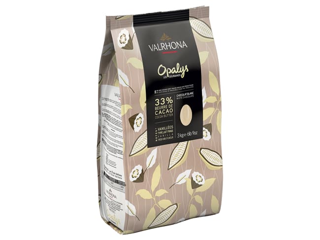 Opalys white chocolate 33%. - 3 kg - Valrhona