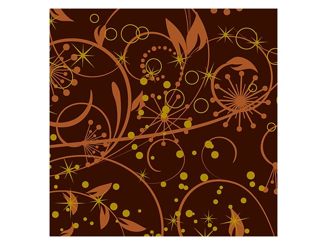 Chocolate transfer sheet - Explosion of flowers - Pack of 5 sheets - Valrhona