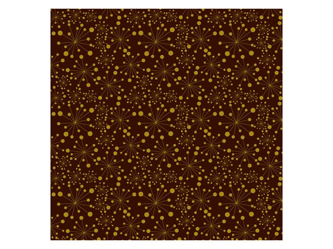 Chocolate transfer sheet - Yellow dots - Pack of 5 sheets - Valrhona