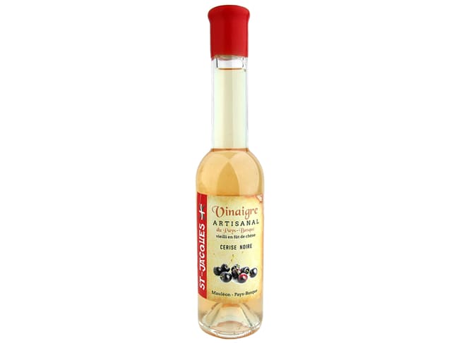 Black cherry vinegar - aged in oak barrels - Vinaigrerie St Jacques