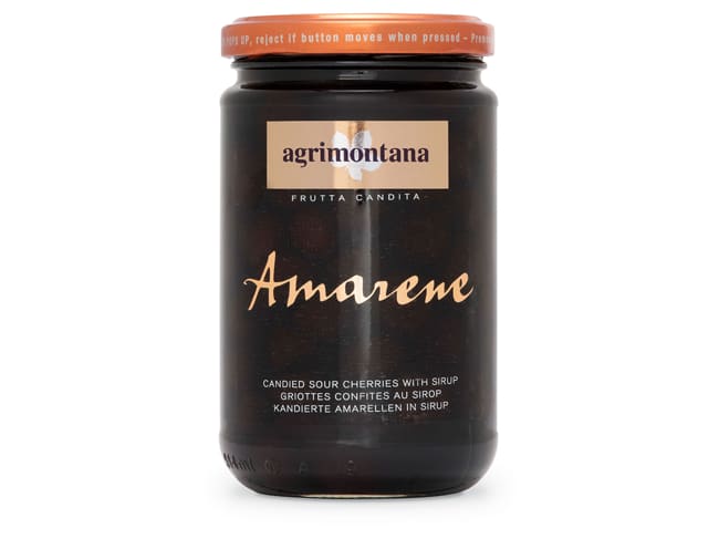 Cerises Amarena du Piemont - confites au sirop - 390 g - Agrimontana