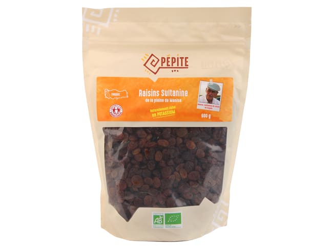 Raisin sec Sultanine Bio - 600 g - Pépite