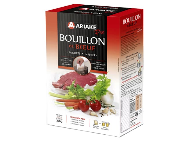 Bouillon de bœuf à infuser - 5 x 2 litres - Ariake