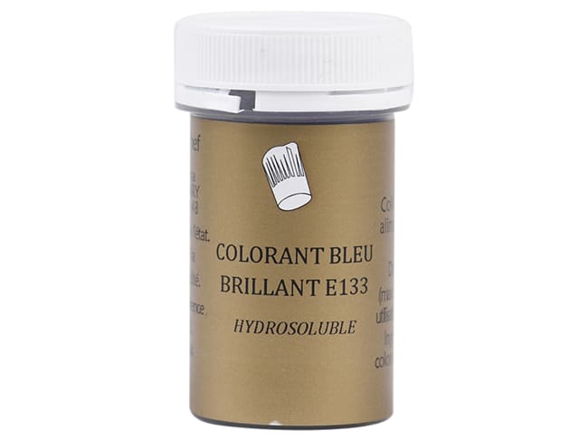 Colorant alimentaire en poudre bleu brillant - hydrosoluble - 10 g - Selectarôme