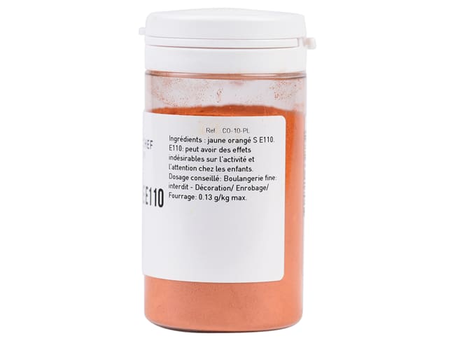 Colorant alimentaire en poudre orange - lipodispersible - 25 g - Selectarôme