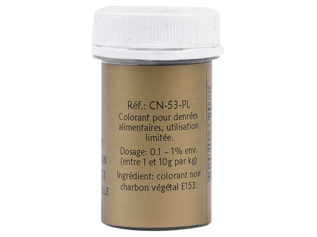 Colorant noir charbon végétal - liposoluble - 8 g - Selectarôme