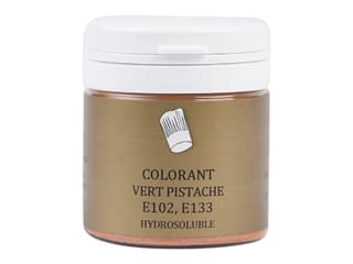 Colorant alimentaire en poudre vert pistache - hydrosoluble - 25 g - Selectarôme