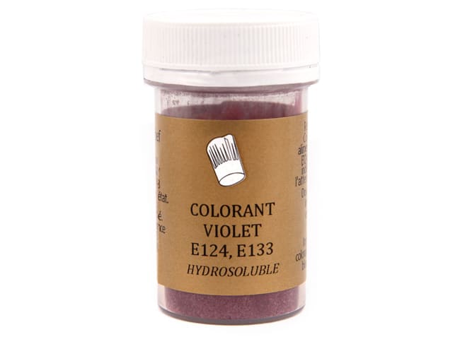 Colorant alimentaire en poudre violet - hydrosoluble - 10 g - Selectarôme