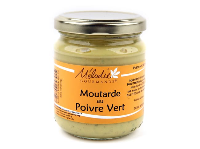 Moutarde - au poivre vert - 200 g - Mélodie Gourmande