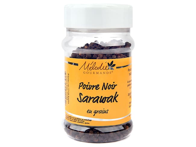 Poivre de Sarawak noir - 140 g - Mélodie Gourmande