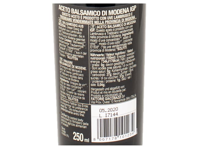 Vinaigre balsamique de Modène IGP - 25 cl