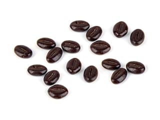 Grains de café, chocolat noir