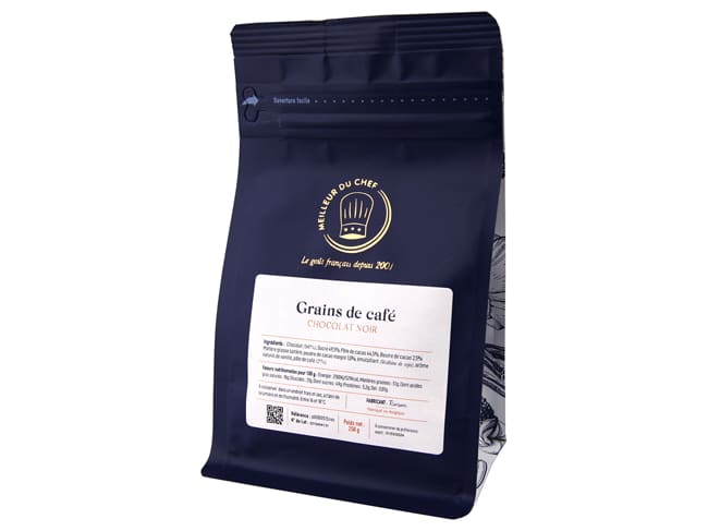 Grains de café, chocolat noir - 250 g