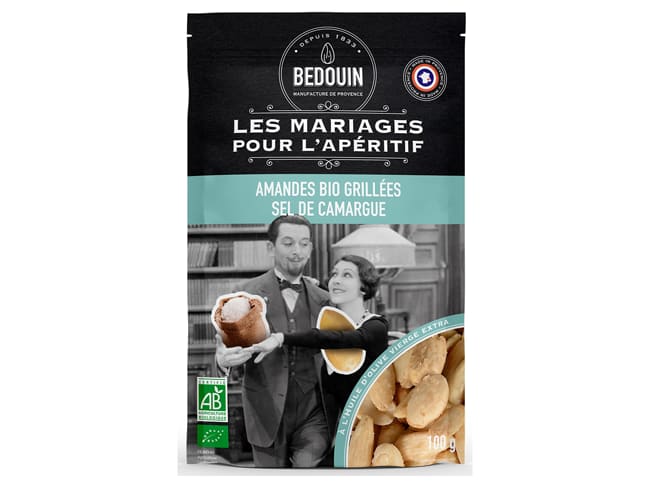 Amandes Bio grillées - au sel de Camargue - 100 g - Bedouin