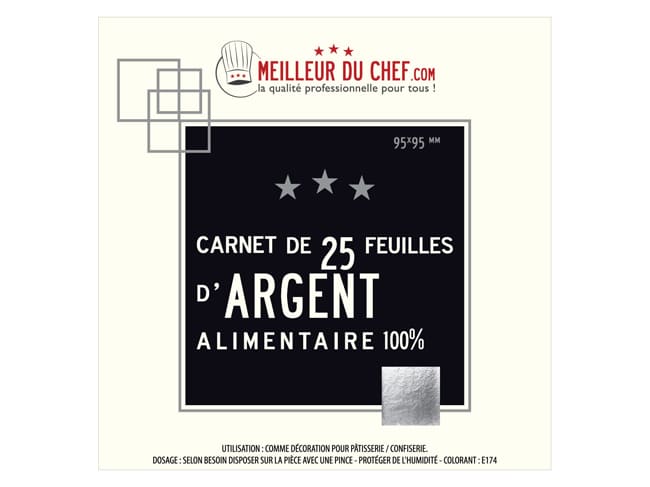 Feuilles d'argent - Carnet de 25 feuilles - Meilleur du Chef