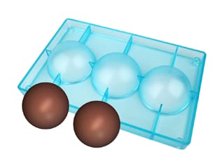 Moule chocolat - 3 demi-sphères Ø 8 cm - 27,5 x 17,5cm