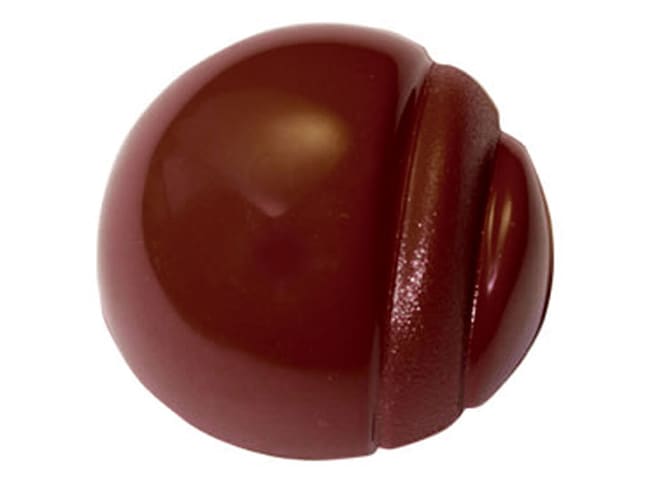 Moule chocolat - 28 demi-sphère striées Ø 3,2 cm - 27,5 x 17,5 cm