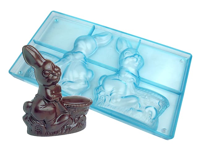 Moule chocolat - Lapin et son panier