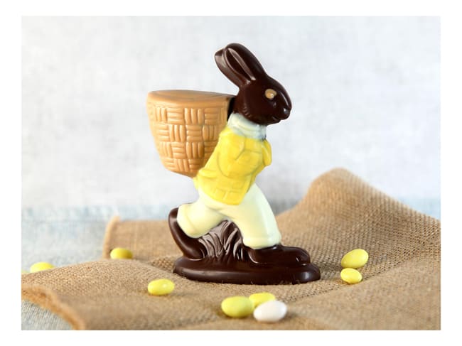 Moule chocolat - lapin avec panier