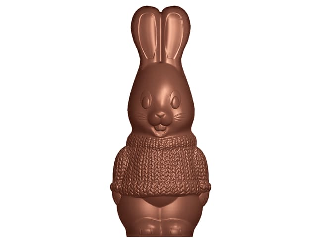 Moule chocolat - lapin en tricot