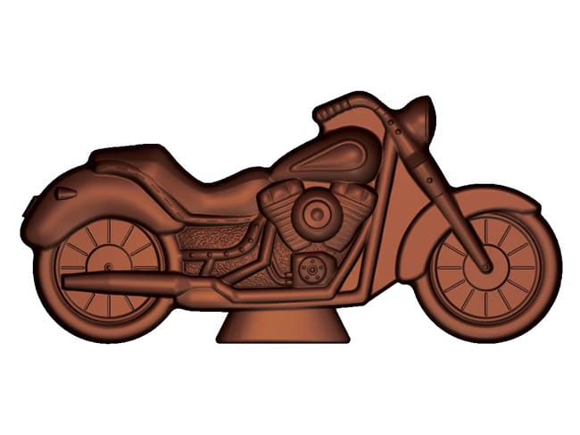 Moule chocolat double - moto 3D