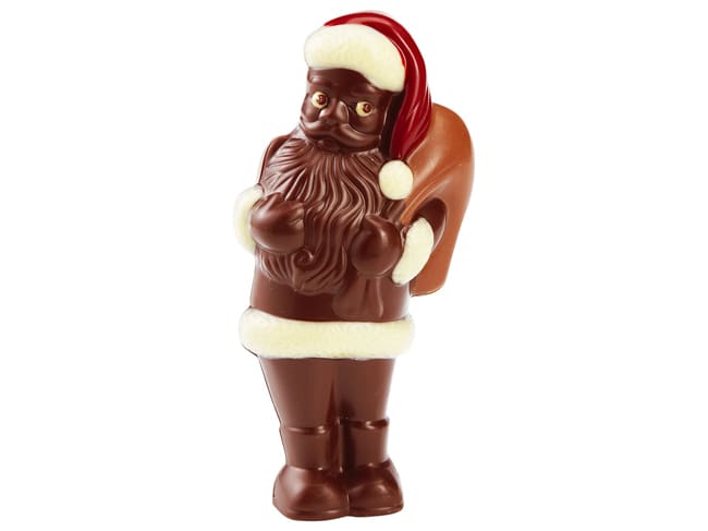 Moule chocolat Père Noël - portant sa hotte