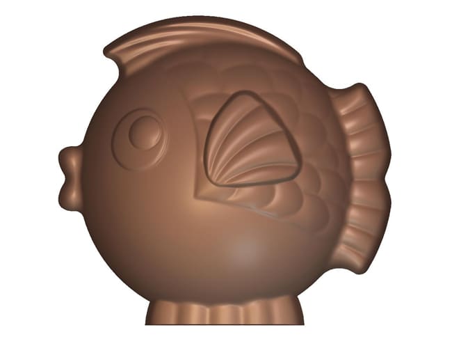 Moule chocolat - poisson boule