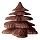 Plaque chocolat - Sapin en relief