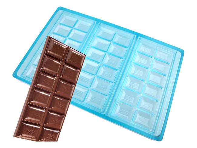 Moule chocolat - 3 tablettes décor