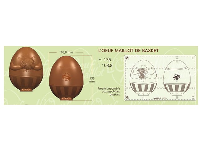 Moule chocolat Oeuf - Maillot de basket - L'Oeuf Maillot