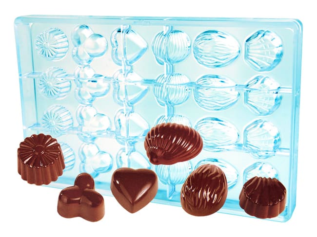 Moule chocolat - 24 empreintes assorties