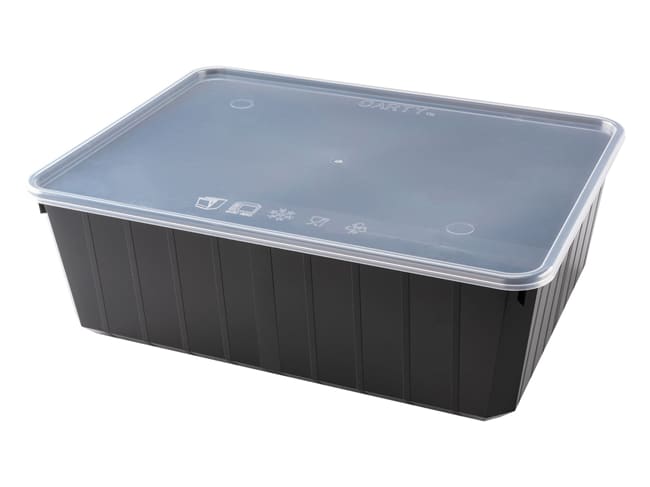 Boîte de conservation CartyBox noire - avec couvercle - 115 cl (x 25) - Carty