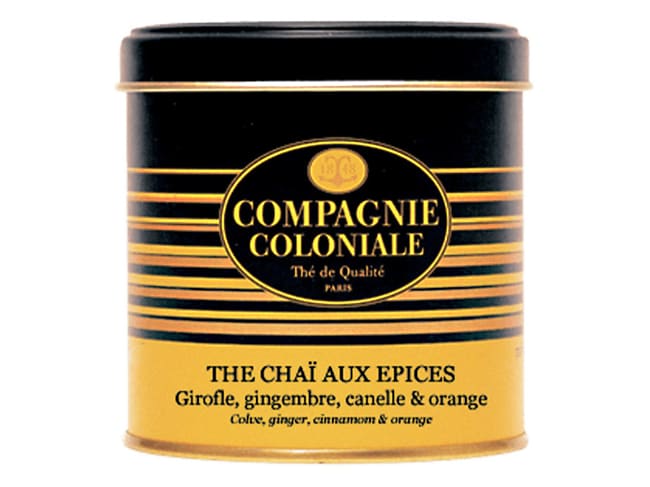 Thé Chaï aux épices - Thé noir, clous de girofle, cardamome, gingembre... - 120 g - Compagnie & Co