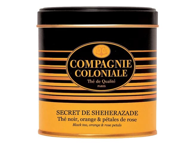 Thé Secret de Sheherazade - Thé noir, orange, pêche & rose - 130 g - Compagnie & Co