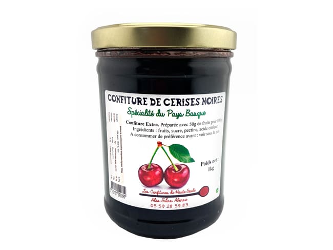 Confiture de cerise noire - 1 kg - Confitures de Haute Soule