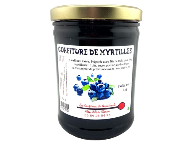 Confiture de myrtille - 1 kg - Confitures de Haute Soule