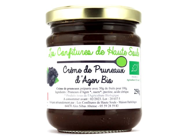 Confiture de pruneau d'agen Bio - 250 g - Confitures de Haute Soule