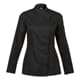 Veste de cuisine femme Intuition noire - Manches longues - Taille M (38/40) - Clément Design